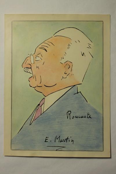 Caricature de E. Martin — Louis Roucaute