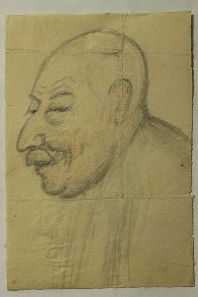 Caricature de Louis Tixier, Jean Duclos, 1900-1950