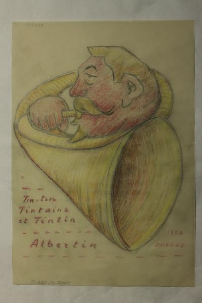 Caricature du docteur Albertin, Jean Duclos, 1900-1950