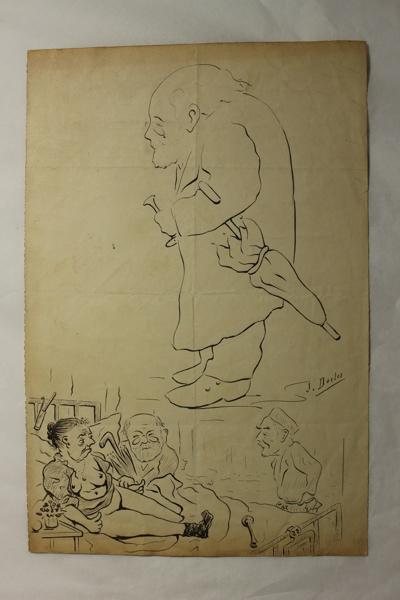 Caricature du diagnostic du docteur Lelorin, Jean Duclos, 1900-1950