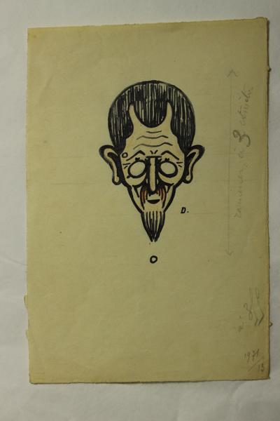 Caricature de Barthélémy Lyonnet, Jean Duclos, 1921 achevé en