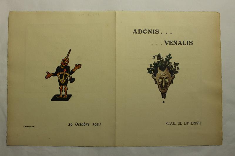 Caricature du Adonis venalis (effigie du Docteur Lyonnet), Jean Duclos, 1921 achevé en