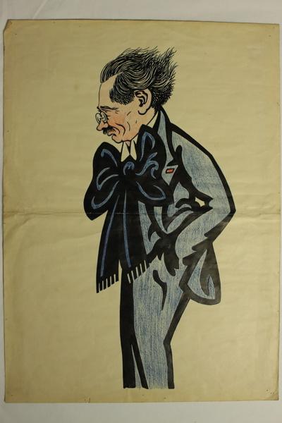 Caricature du professeur Patel, Jean Duclos, 1900-1950