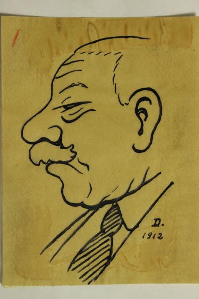 Caricature de Antonin Poncet, Jean Duclos, 1912 achevé en