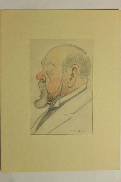 Caricature de Etienne Rollet, Jean Duclos, 1900-1999