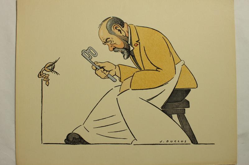 Caricature de Etienne Rollet, Jean Duclos, 1900-1999