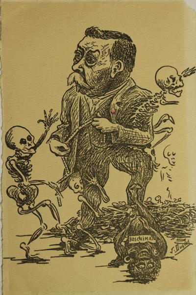 Caricature de Léo Testut, Jean Duclos, 1912 achevé en