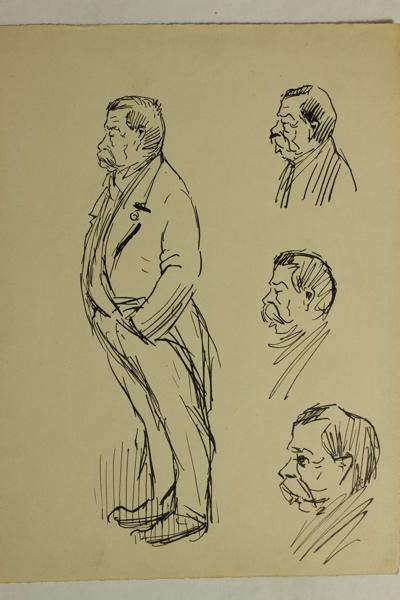 Caricature de Léo Testut, Jean Duclos, 1900-1950