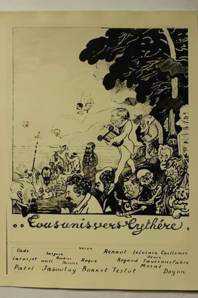 Caricature. 'Tous unis vers Cythère', Jean Duclos, 1913 achevé en