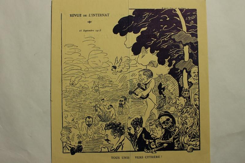 Caricature. 'Tous unis vers Cythère', Jean Duclos, 1913 achevé en
