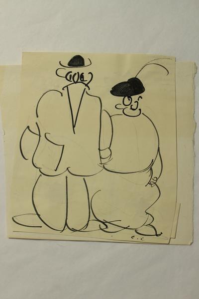 Caricatures : vignettes personnages 'rondeur' (titre factice), Georges Charleux, 1930 vers