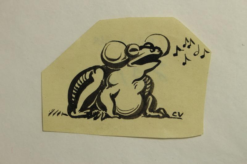 Caricature. Vignettes sur le thème de la grenouille (titre factice), Camille Vincent, 1935 achevé en