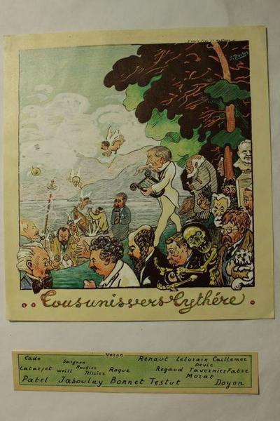 Caricature. 'Tous unis vers Cythère', Jean Duclos, 1913 achevé en