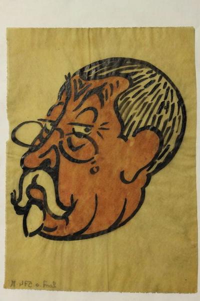 Caricature du professeur Roque, Jean Duclos, 1900-1950