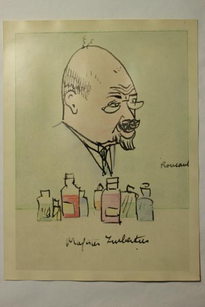 Caricature du Magister Imbertus (docteur Imbert), Louis Roucaute, 1900-1950