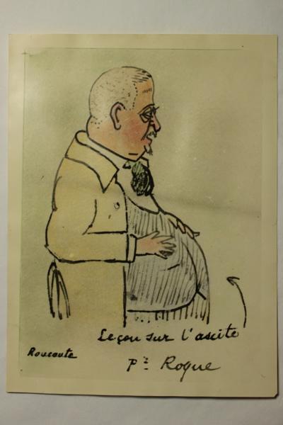 Caricature du professeur Roque, Louis Roucaute, 1900-1950