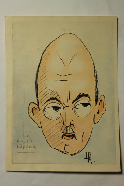 Caricature du Doyen Lépine, Louis Roucaute, 1900-1950