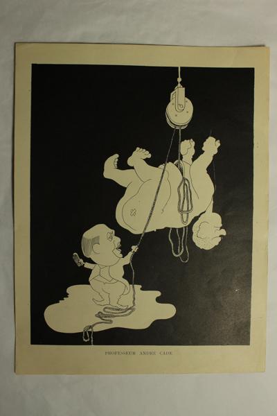 Caricature du professeur André Cade, Jan Mara, 1927 achevé en