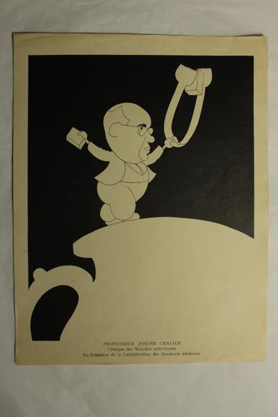 Caricature du professeur Joseph Chalier, Jan Mara, 1927 achevé en