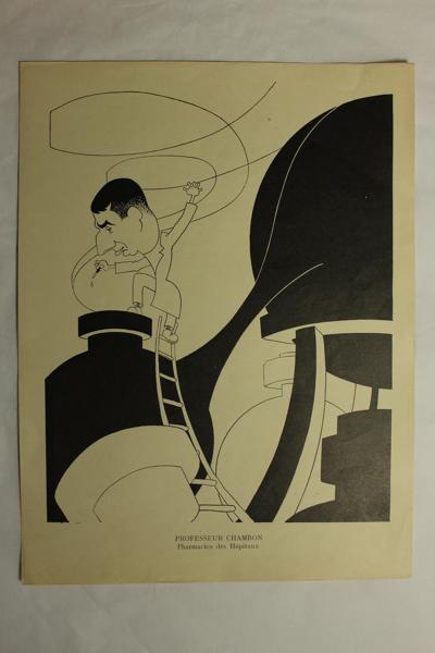 Caricature du professeur Chambon - Pharmacien des hôpitaux, Jan Mara, 1927 achevé en
