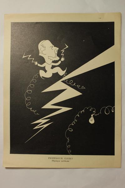 Caricature du professeur Cluzet - Physique médicale, Jan Mara, 1927 achevé en