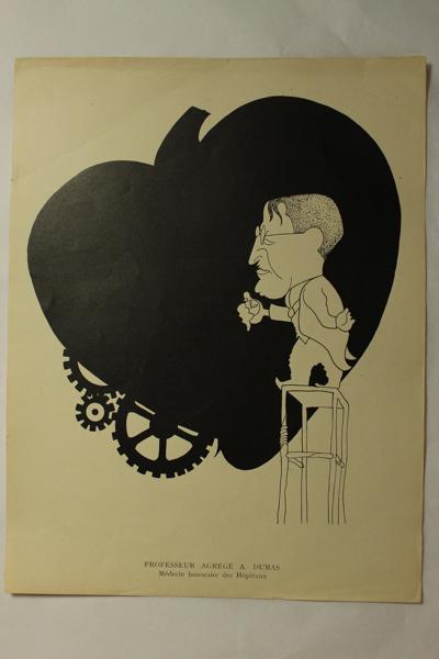 Caricature du professeur A Dumas - Médecin honoraire des hôpitaux, Jan Mara, 1927 achevé en