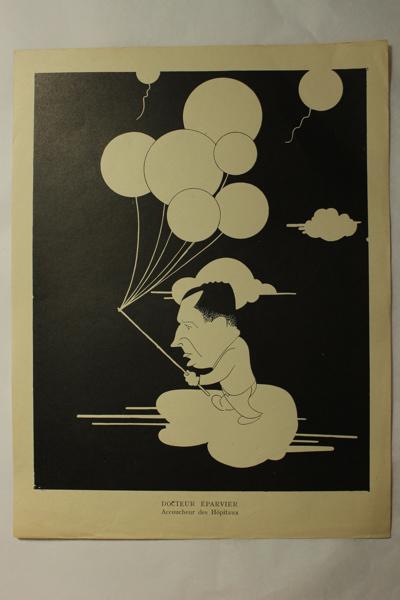 Caricature du professeur Eparvier - Accoucheur des hôpitaux, Jan Mara, 1927 achevé en
