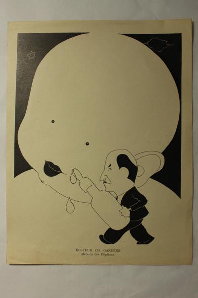Caricature du professeur CH Gardère - Médecin des hôpitaux, Jan Mara, 1927 achevé en