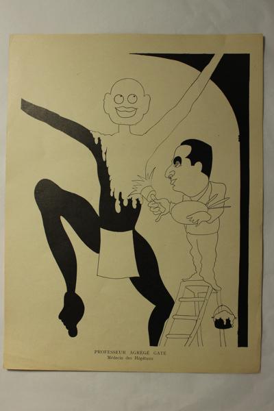 Caricature du professeur agrégé Gaté - Médecin des hôpitaux, Jan Mara, 1927 achevé en
