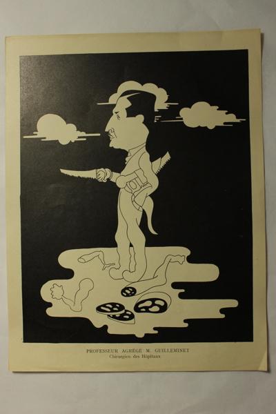 Caricature du professeur agrégé M Guilleminet - Chirurgien des hôpitaux, Jan Mara, 1927 achevé en
