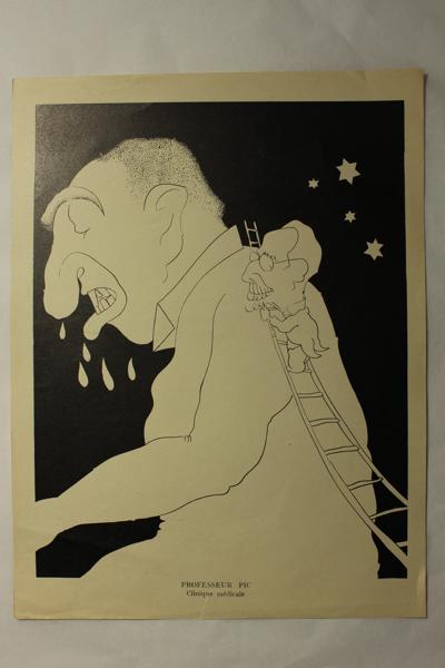 Caricature du professeur Pic - Clinique médicale, Jan Mara, 1927 achevé en