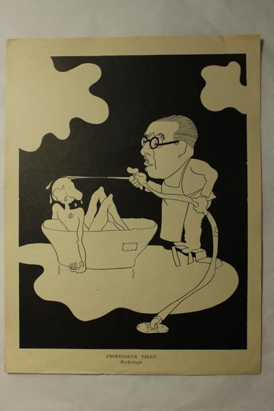 Caricature du professeur Piery - Hydrologie, Jan Mara, 1927 achevé en