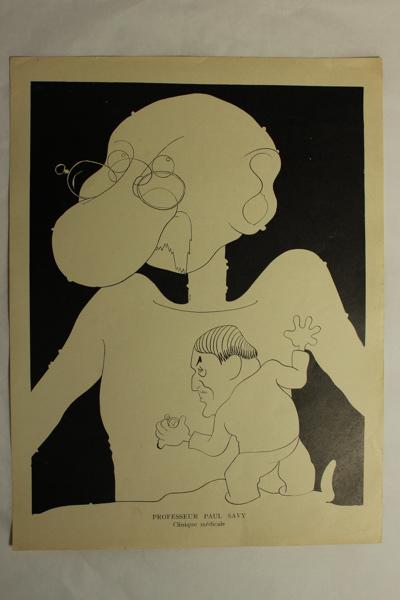 Caricature du professeur Paul Savy - Clinique médicale, Jan Mara, 1927 achevé en