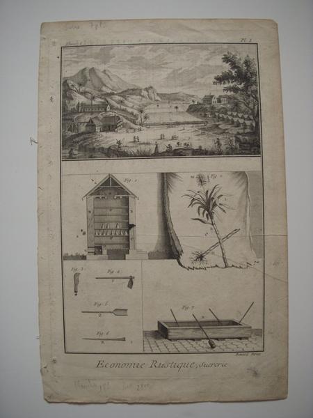 Economie rustique, Sucrerie (titre inscrit) / Pl. I, Robert Benard, 1751-1772