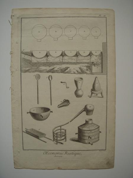OEconomie rustique, Sucrerie (titre inscrit) / Pl. III, Louis Jacques Goussier, 1751-1772