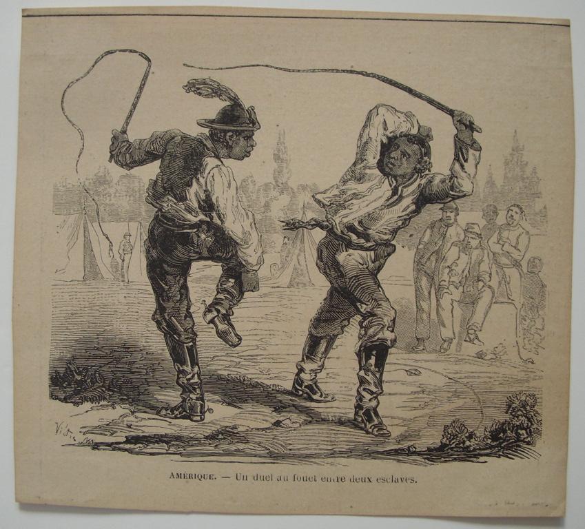 Amérique. Un duel au fouet entre deux esclaves. (titre inscrit)_0