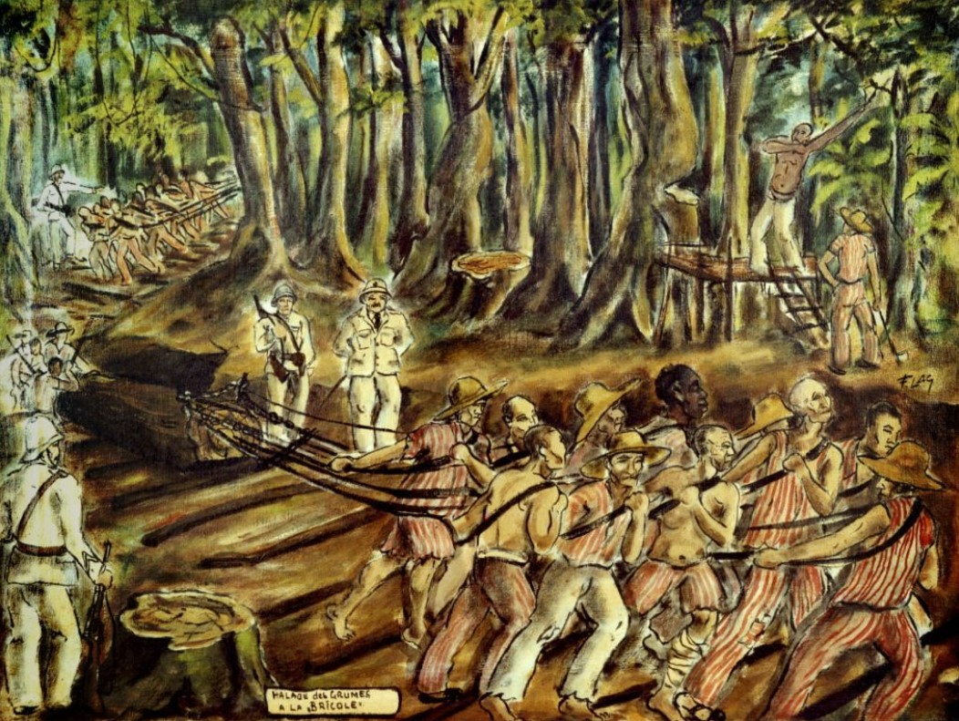 Halage des grumes à la "bricole", Francis Lagrange, 1952