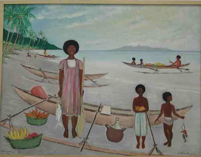 Pirogues sur la plage (Vanuatu)_0