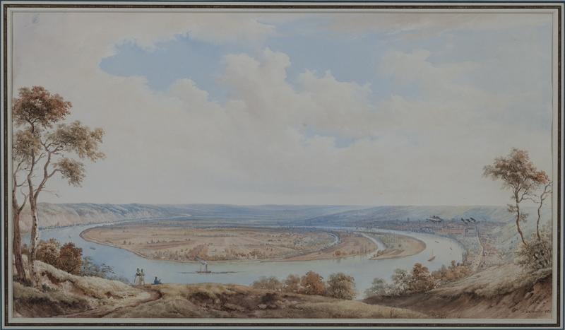 Vue d'Elbeuf, Victor de Grailly, 1831