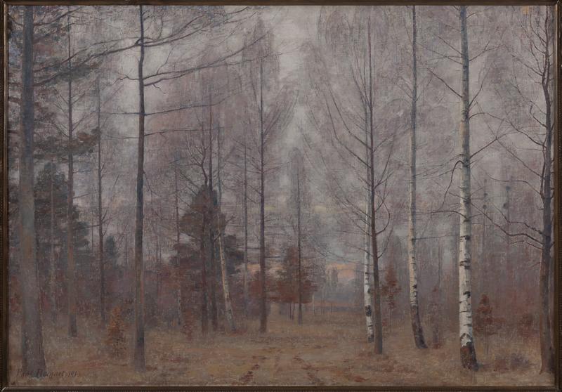 Les bouleaux, campagne rémoise, Paul Bocquet, 1913