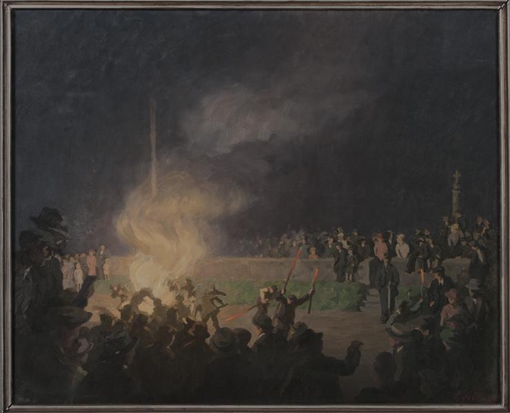 Le feu de la Saint-Clair à la Haye-de-Routot, René Olivier, 1ère moitié 20e siècle