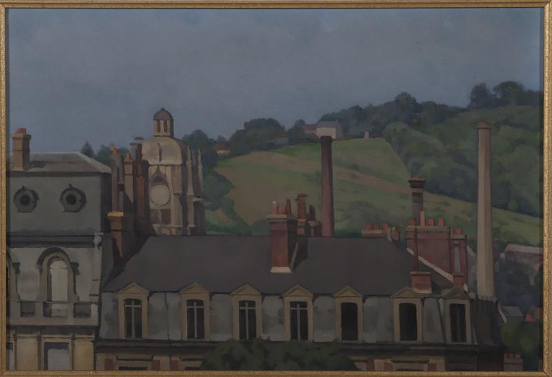 Eglise Saint-Jean et les toits, Raymond Dendeville, 1ère moitié 20e siècle