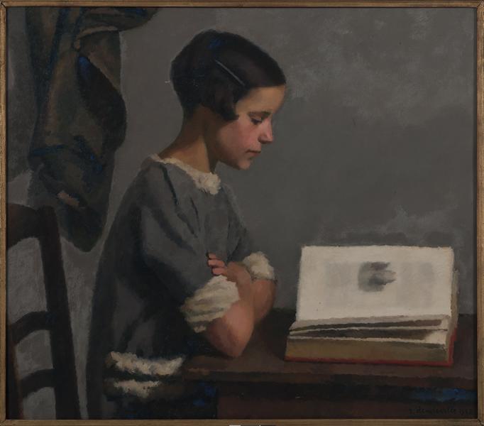 Jeune fille lisant, Raymond Dendeville, 1928