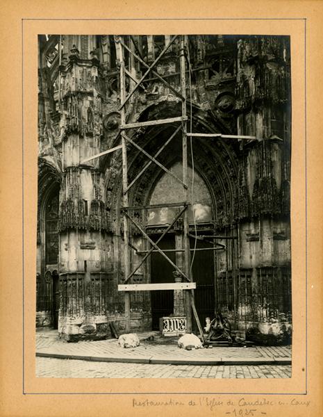 Restauration de l'église de Caudebec-en-Caux, 1925