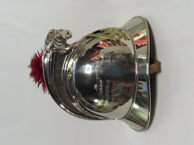 Casque de sapeur-pompier de Lyon à cimier tête de lion_3
