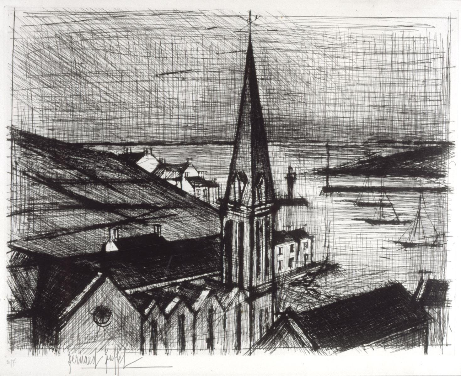 Le clocher de Sauzon, Bernard Buffet, 1962