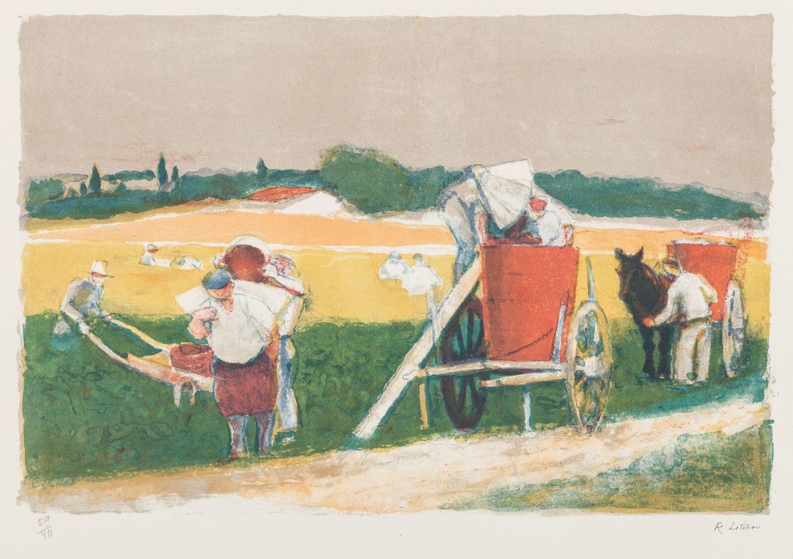 Les vendanges, Robert Lotiron, 1ère moitié 20e siècle