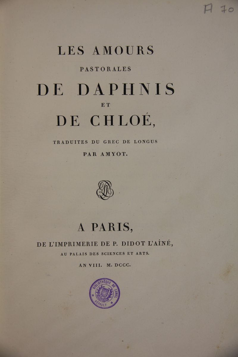 Les amours pastorales de Daphnis et de Chloé_0