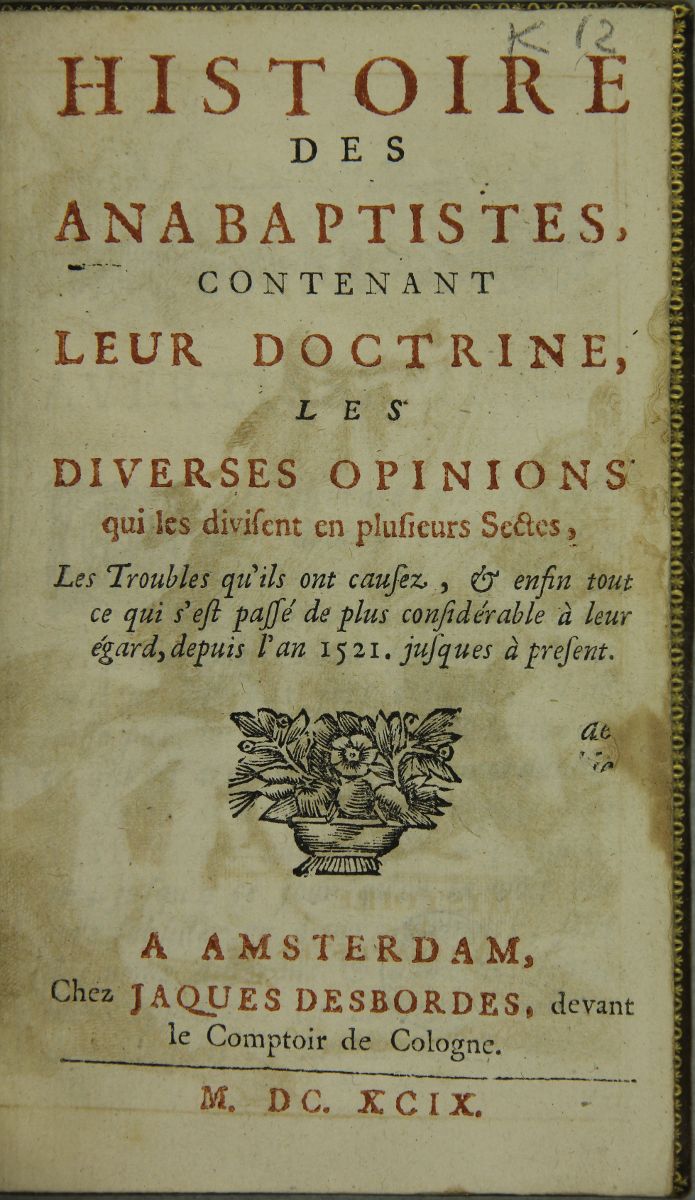 Histoire des Anabaptistes_0