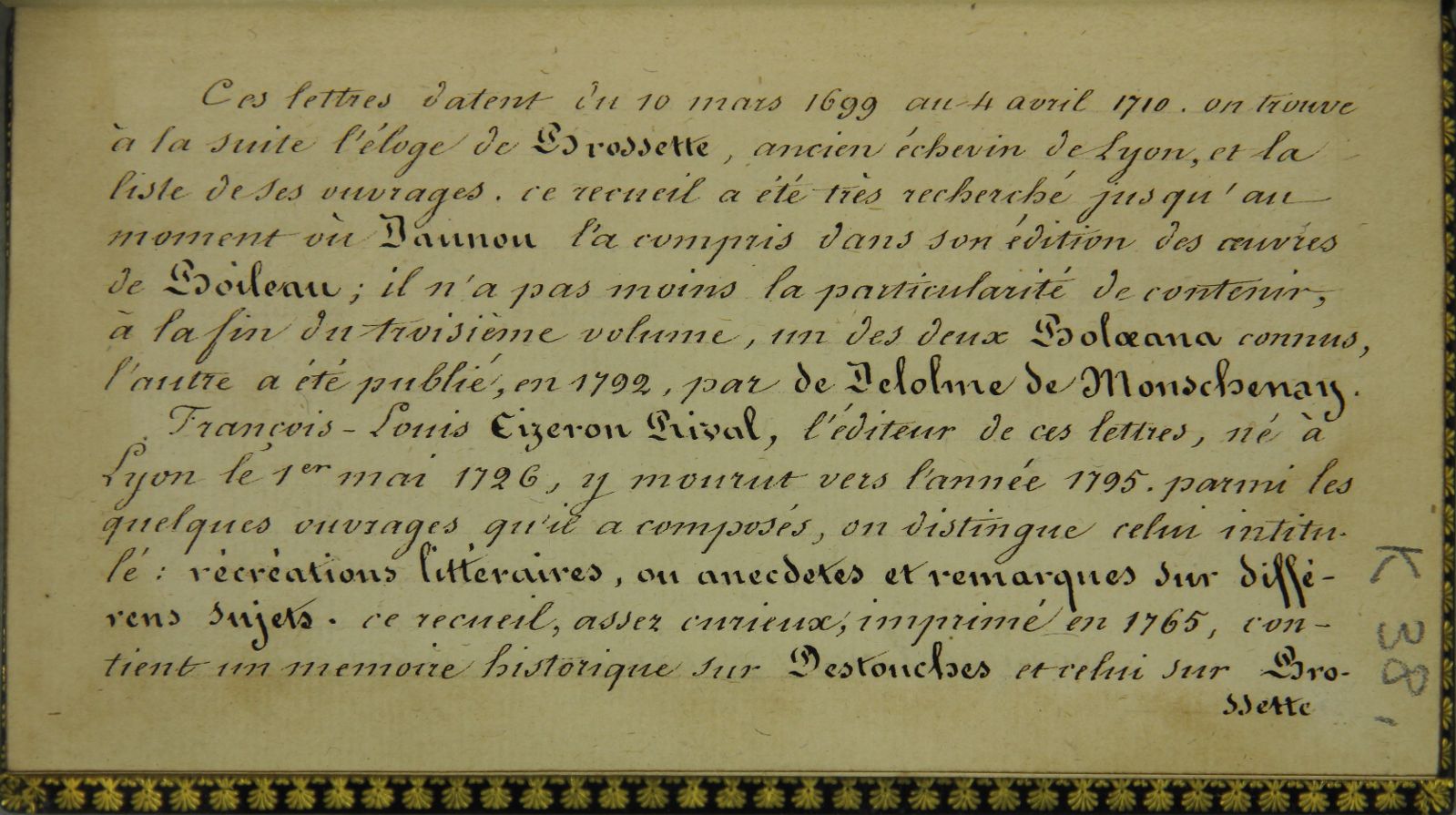 Lettres familières de Messieurs Boileau Despréaux et Brossette_3